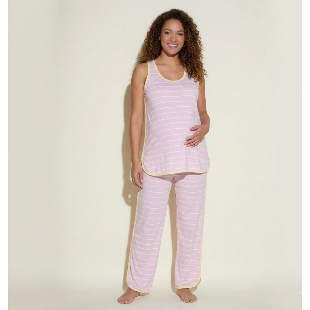 Cosabella Florida Lounge Maternity Pajama Set Tank‎ & Pants Pima Cotton XS